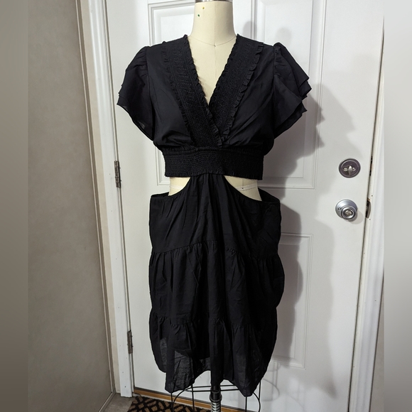 NWT HALE BOB Mel Solid Keyhole Dress - Picture 2 of 13